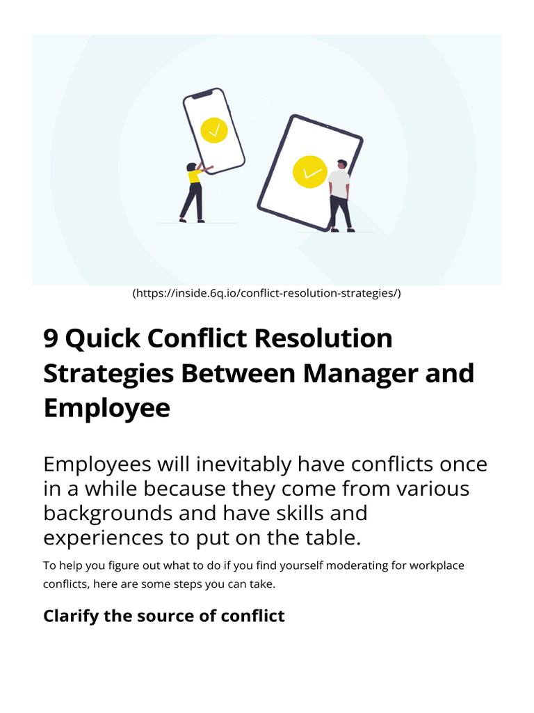 Conflict Resolution In The Workplace Strategies For Leaders