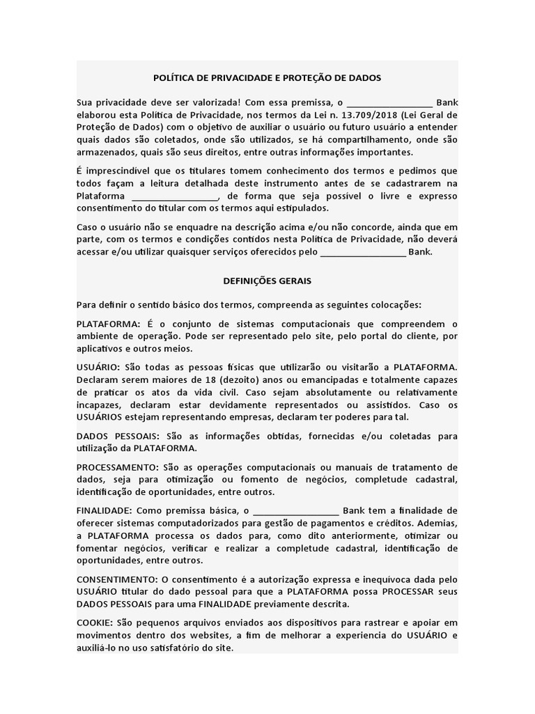 Politica De Privacidade