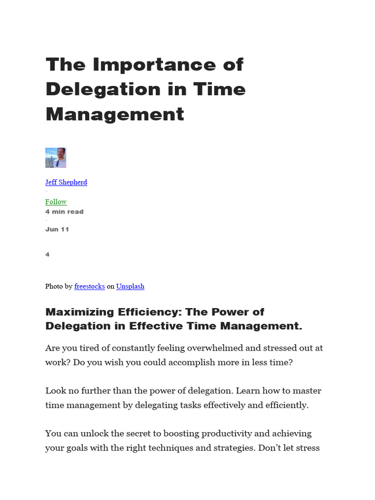 Delegation Done Right Tips For Leaders To Free Up Time
