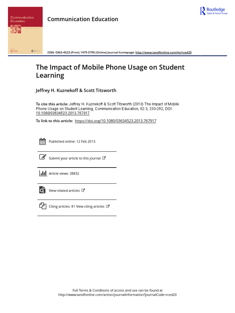 The Impact Of A Mobile Phone Literacy Program On Educational Outcomes Literacy Learning In Niger