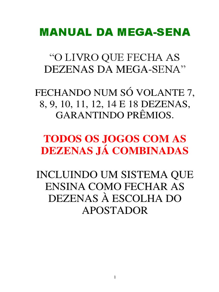 Manual Da Mega Sena