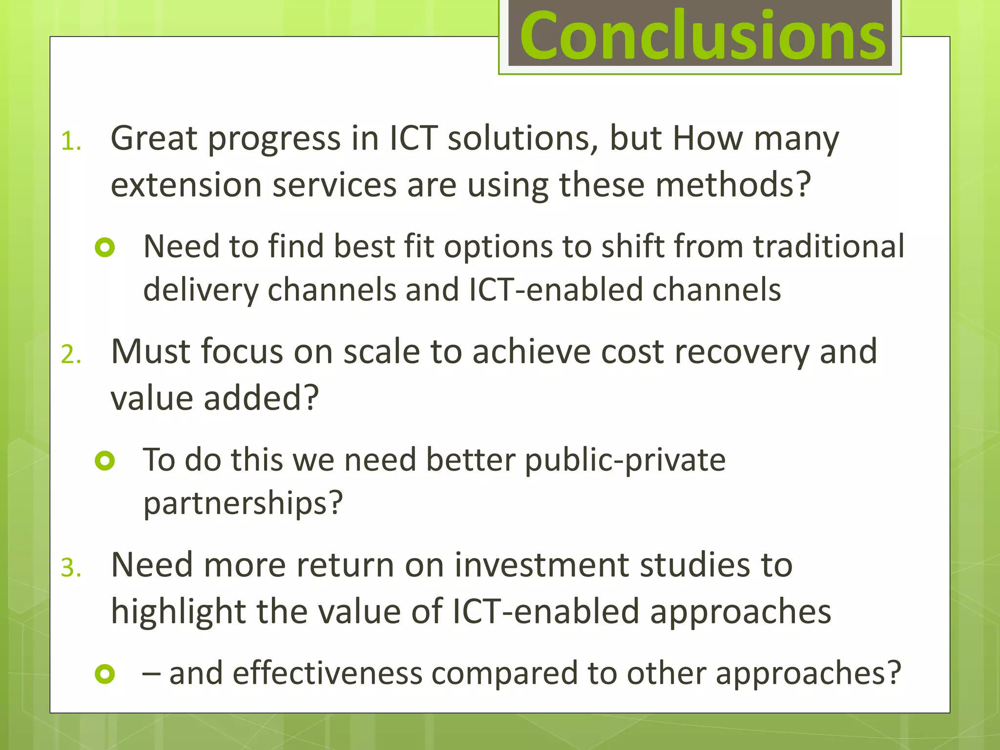 Can Icts Help Reduce Side Selling Challenges With Financing The Ag Value Chain
